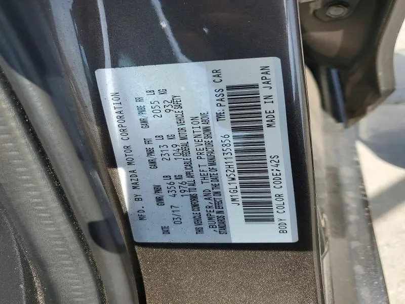 2017 MAZDA 6 GRAND TOURING  