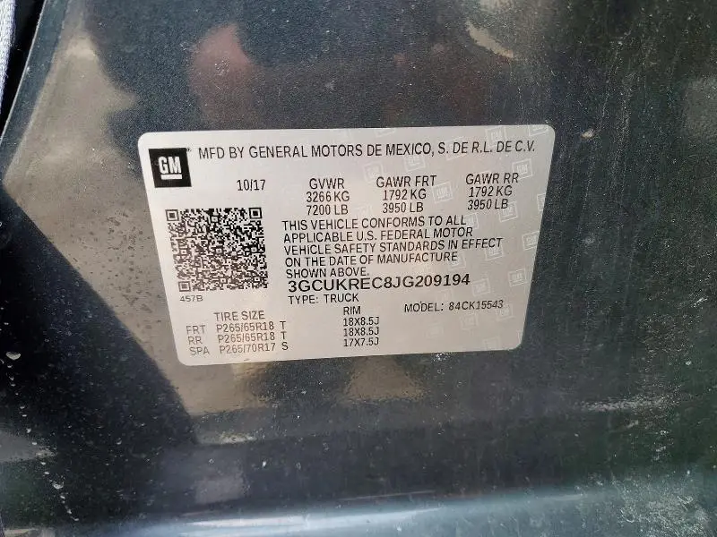 2018 CHEVROLET SILVERADO K1500 LT  