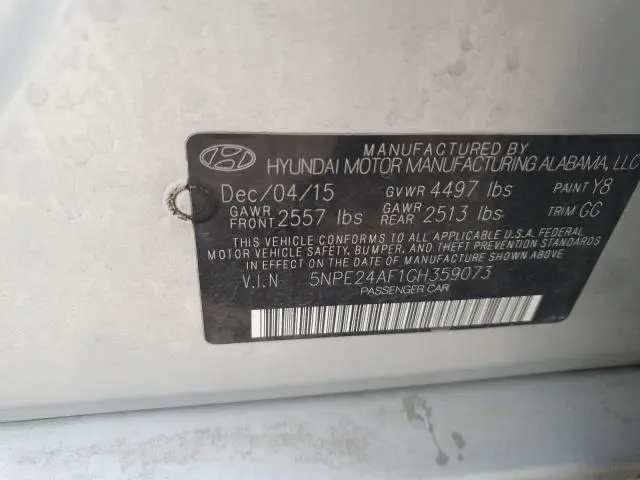 2016 HYUNDAI SONATA SE  