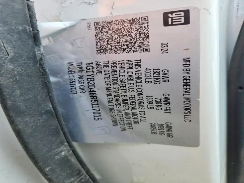 2024 CHEVROLET CORVETTE STINGRAY 2LT  