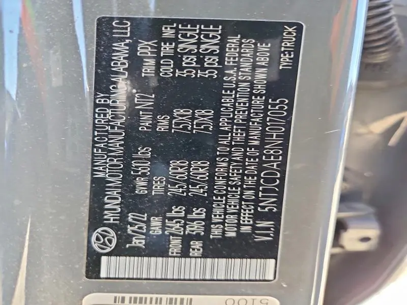 2022 HYUNDAI SANTA CRUZ SEL  