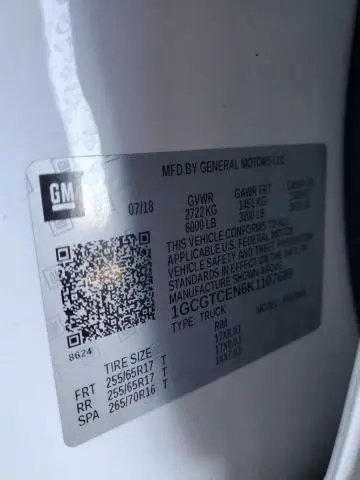 2019 CHEVROLET COLORADO LT  