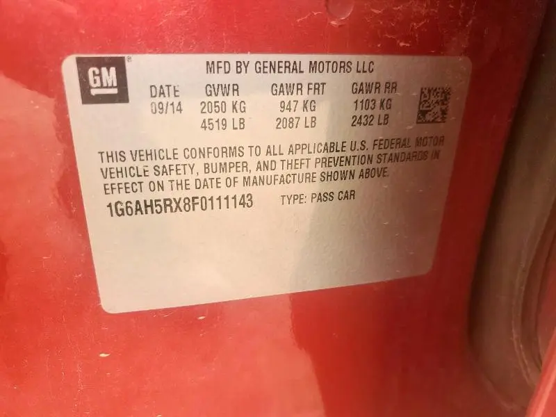 2015 CADILLAC ATS LUXURY  