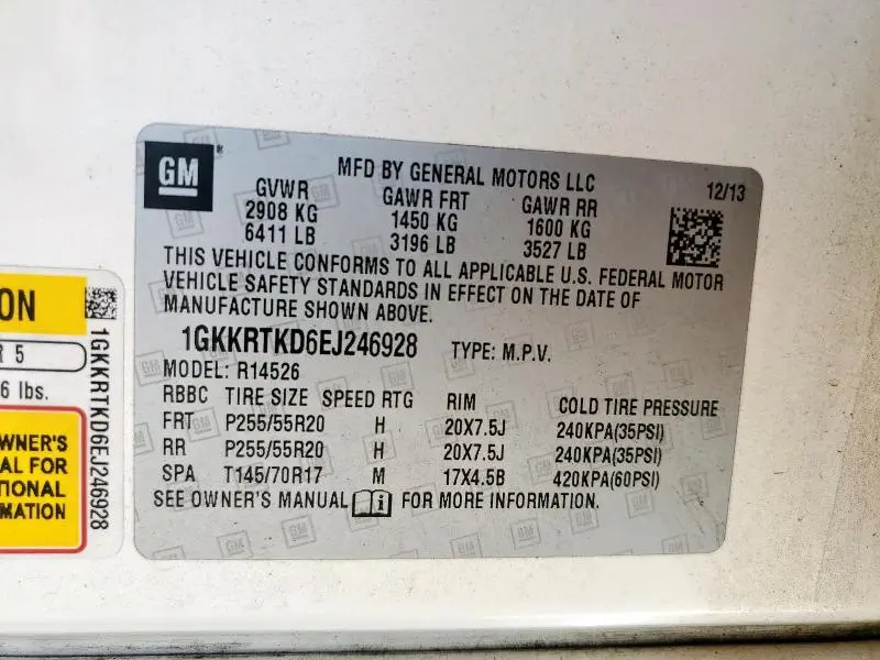 2014 GMC ACADIA DENALI  