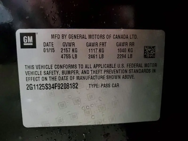 2015 CHEVROLET IMPALA LT  