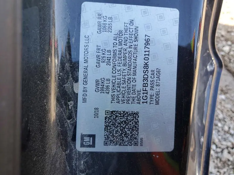 2019 CHEVROLET CAMARO LS  