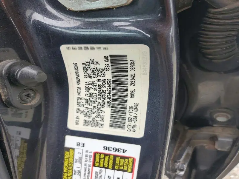 2010 TOYOTA COROLLA LE  