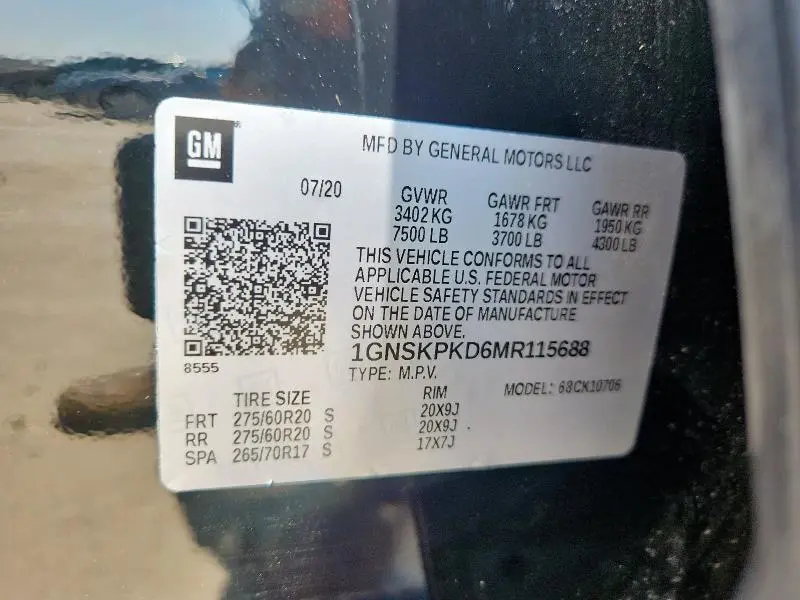 2021 CHEVROLET TAHOE K1500 Z71  