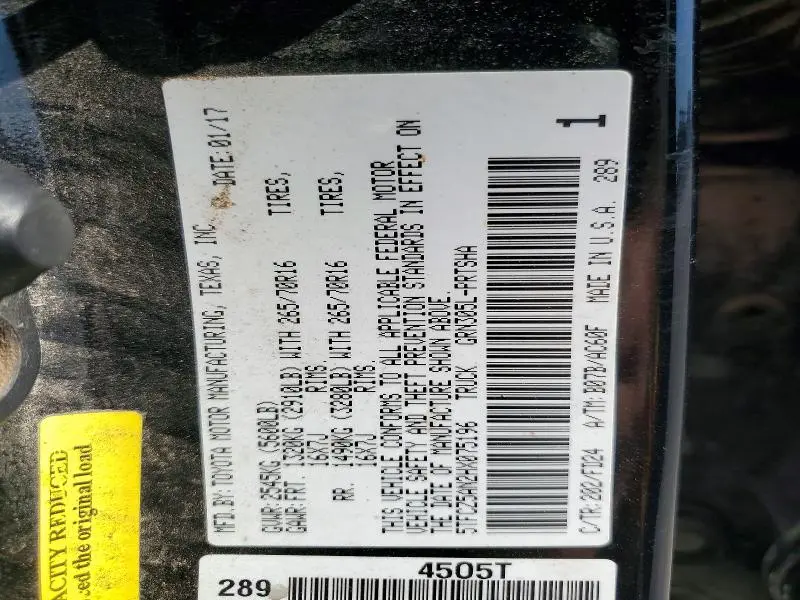 2017 TOYOTA TACOMA TRD OFF-ROAD  