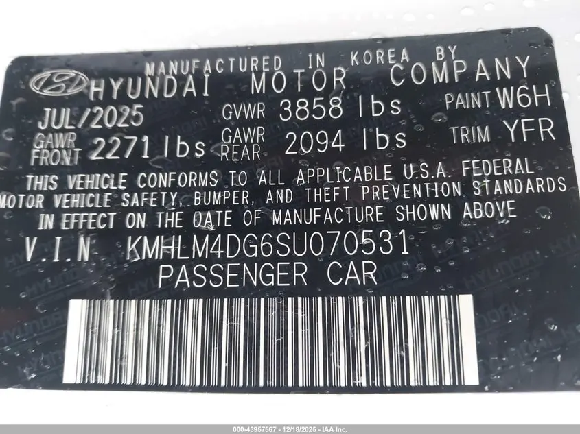 2025 HYUNDAI ELANTRA SEL SPORT