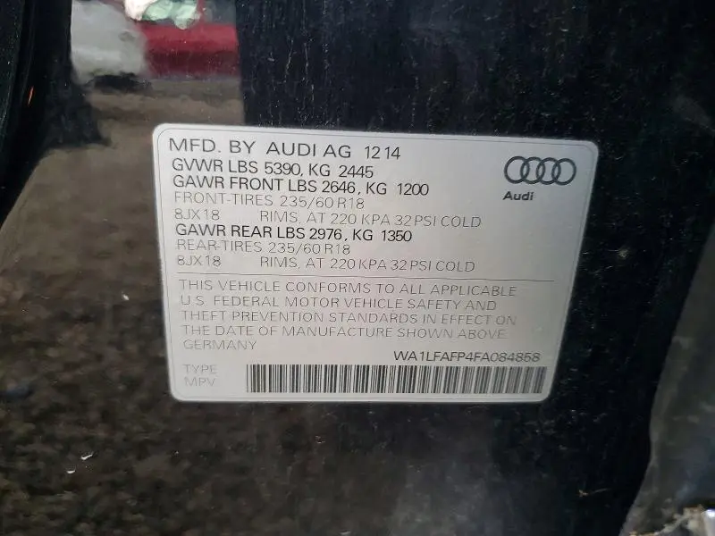 2015 AUDI Q5 PREMIUM PLUS  