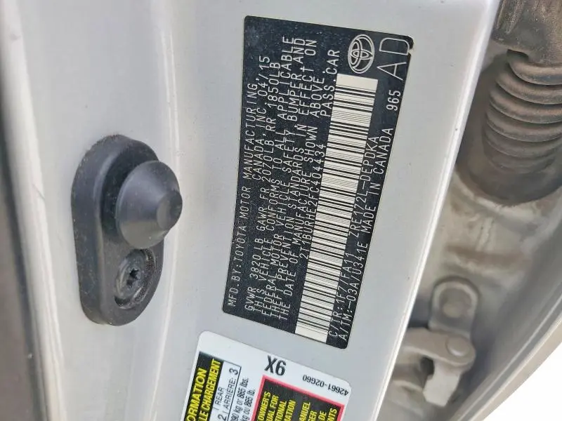 2015 TOYOTA COROLLA L  