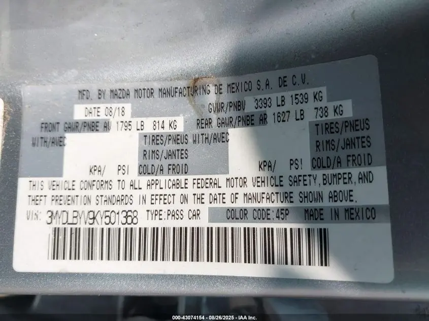 2019 TOYOTA YARIS LE