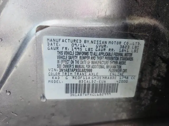 2016 NISSAN SENTRA S  