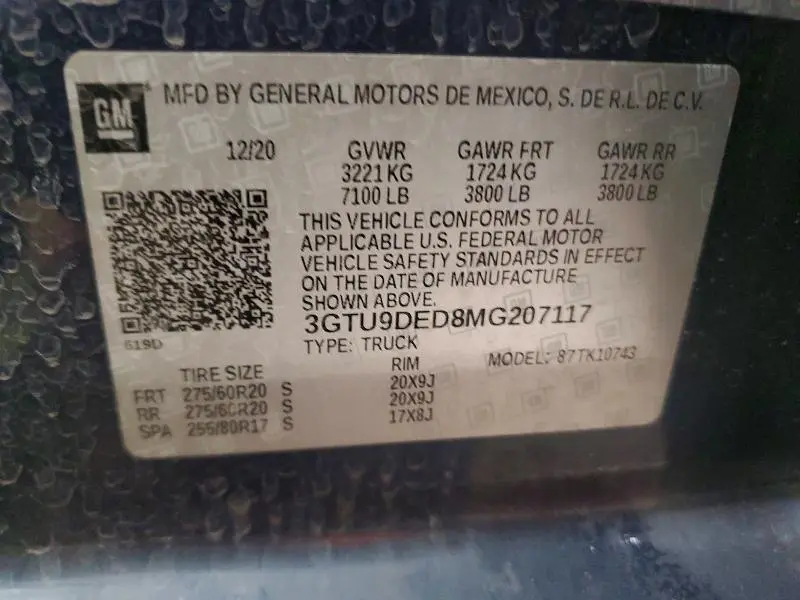 2021 GMC SIERRA K1500 SLT  