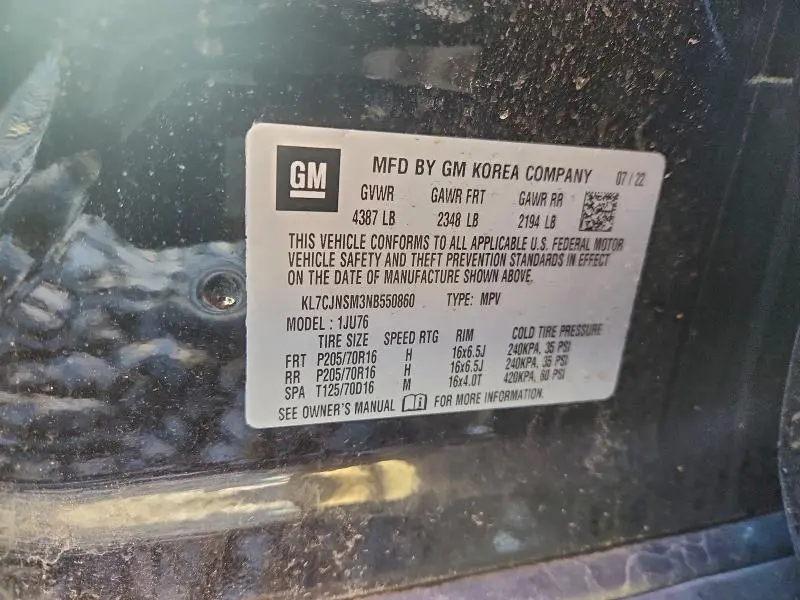 2022 CHEVROLET TRAX LS  