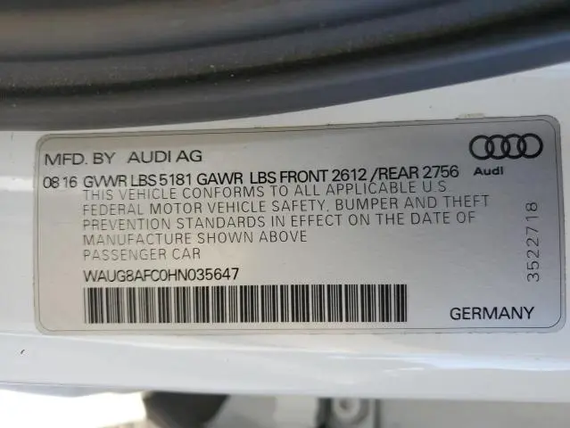 2017 AUDI A6 PREMIUM PLUS
