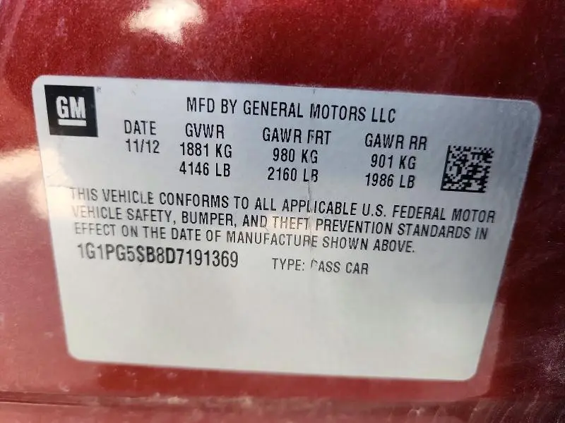 2013 CHEVROLET CRUZE LTZ  