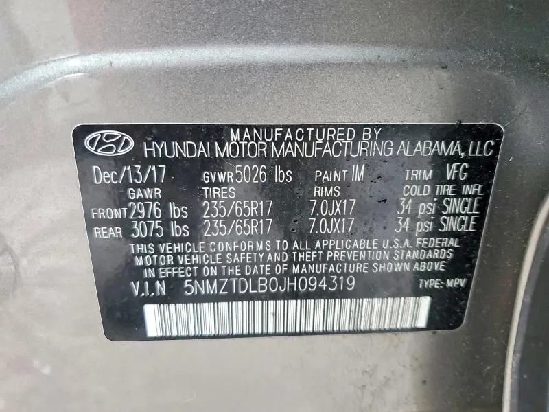 2018 HYUNDAI SANTA FE SPORT   