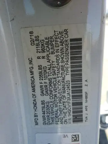 2018 HONDA ACCORD SPORT  