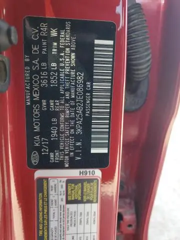 2018 KIA RIO LX  