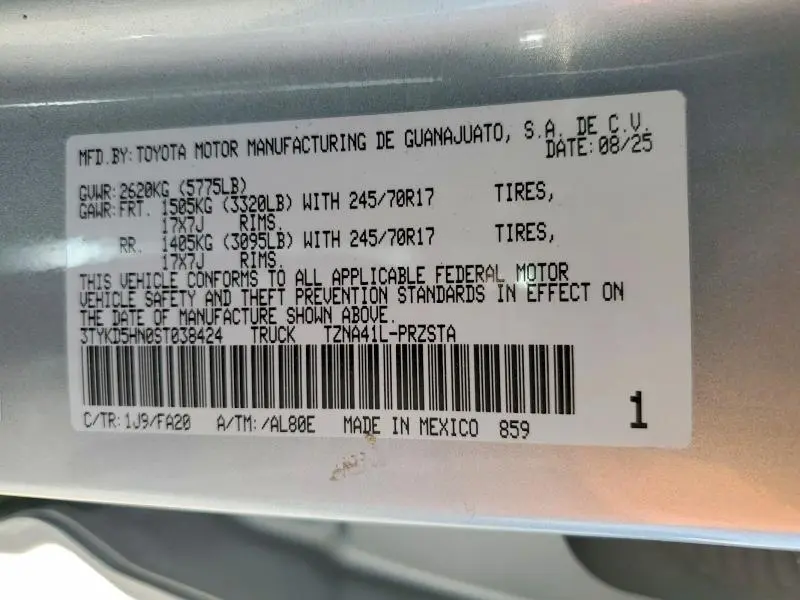 2025 TOYOTA TACOMA SR  