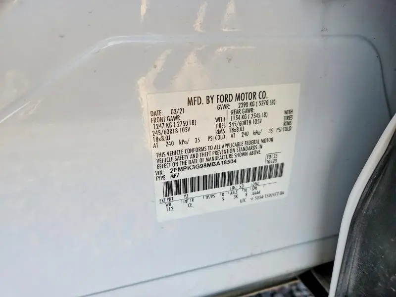2021 FORD EDGE SE  