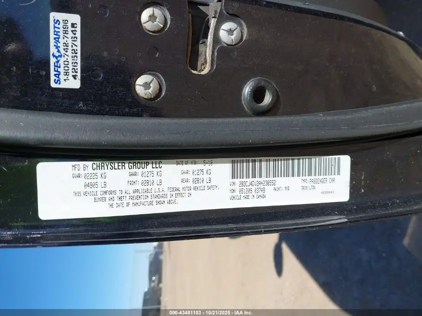 2010 DODGE CHALLENGER SE