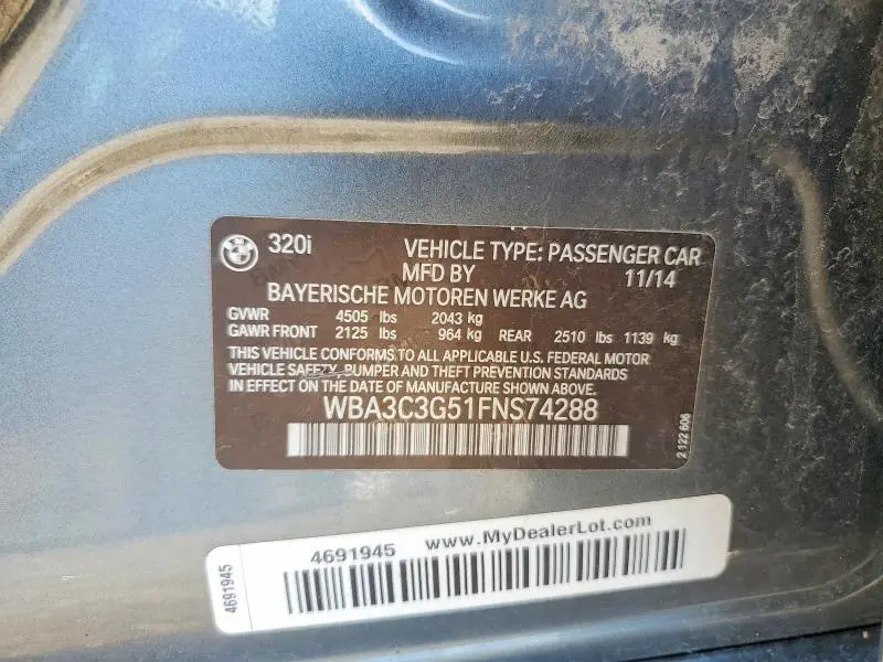 2015 BMW 320 I XDRIVE  