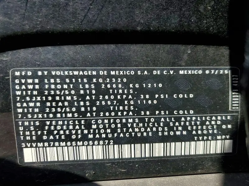 2025 VOLKSWAGEN TIGUAN SE  