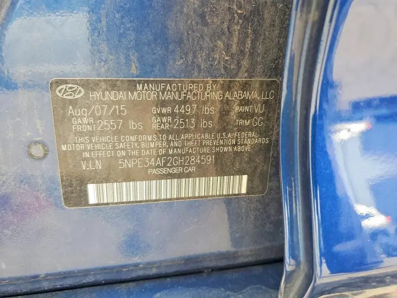 2016 HYUNDAI SONATA LIMITED  