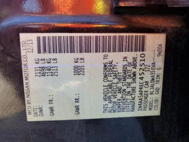 2014 NISSAN MAXIMA S