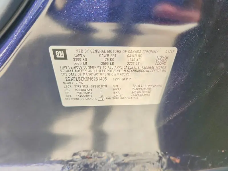 2017 GMC TERRAIN SLE  