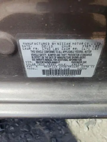 2013 NISSAN VERSA S  