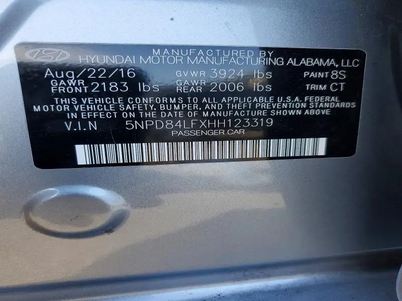 2017 HYUNDAI ELANTRA LIMITED  