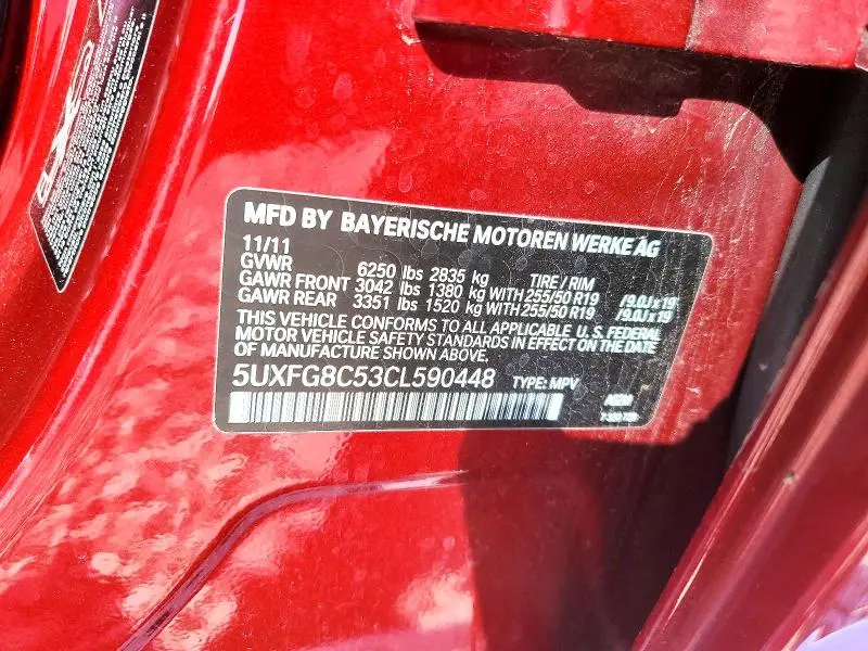 2012 BMW X6 XDRIVE50I  