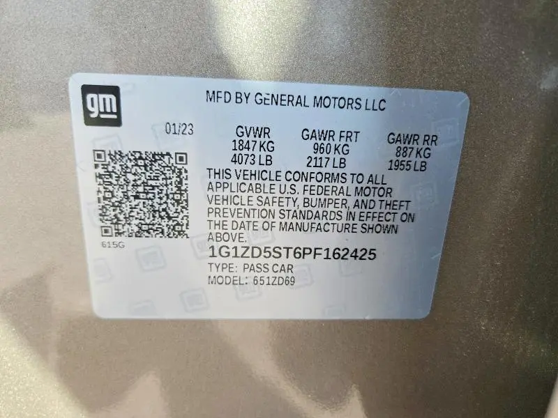 2023 CHEVROLET MALIBU LT  