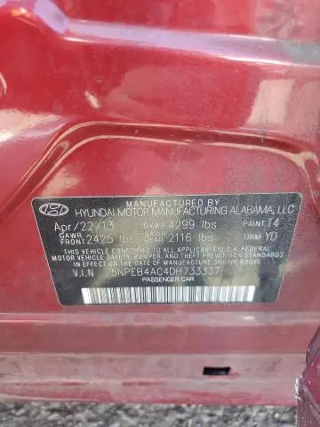 2013 HYUNDAI SONATA GLS  