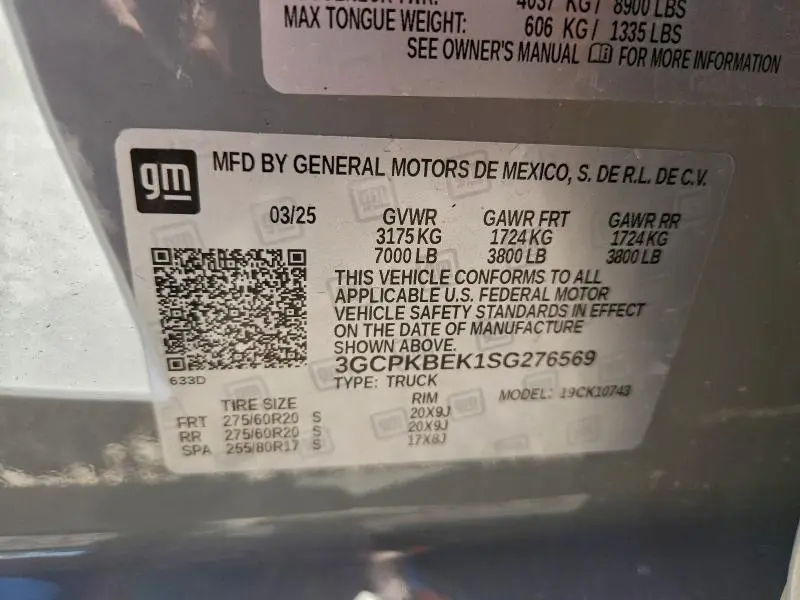 2025 CHEVROLET SILVERADO K1500 CUSTOM  