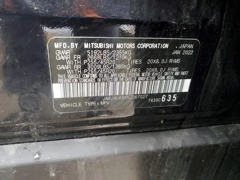 2022 MITSUBISHI OUTLANDER SE  
