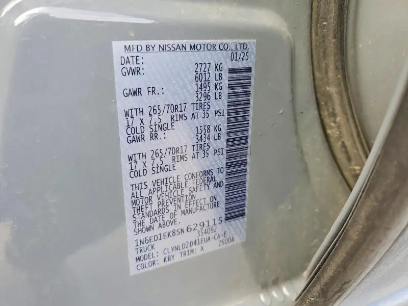 2025 NISSAN FRONTIER PRO-4X  