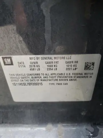 2014 CHEVROLET MALIBU LTZ  