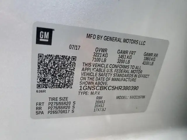 2017 CHEVROLET TAHOE C1500 LT  