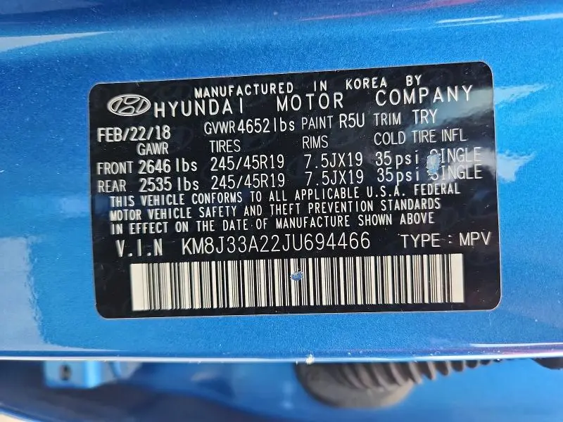 2018 HYUNDAI TUCSON VALUE  