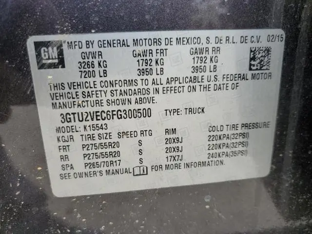 2015 GMC SIERRA K1500 SLT  