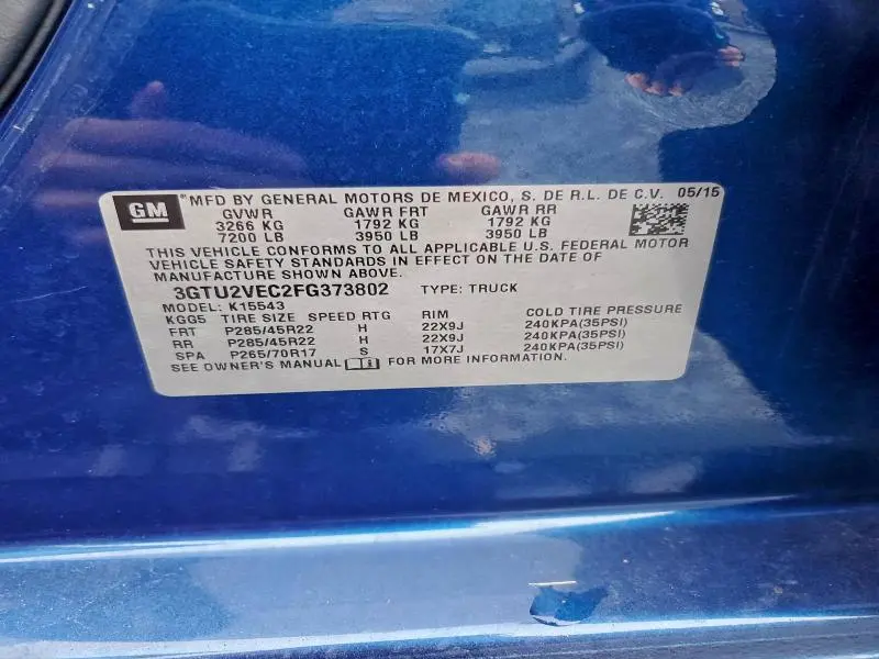 2015 GMC SIERRA K1500 SLT  