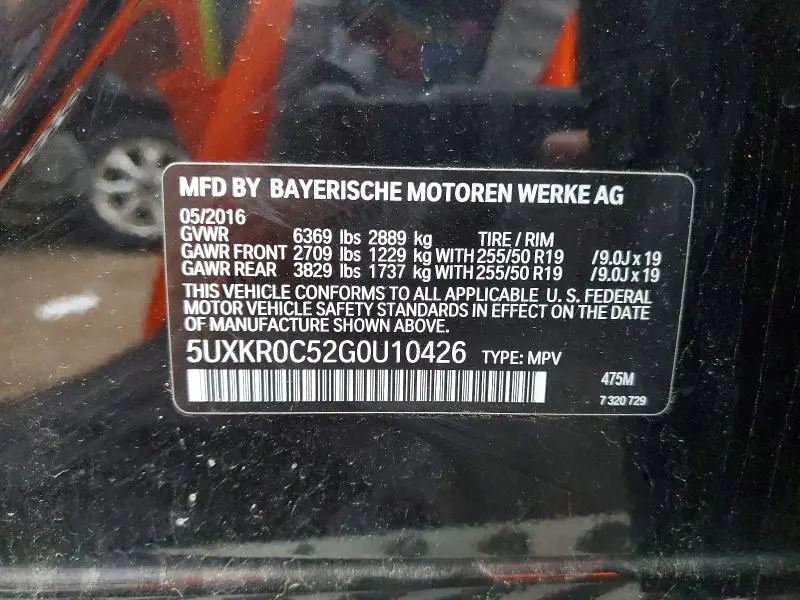 2016 BMW X5 XDRIVE35I  