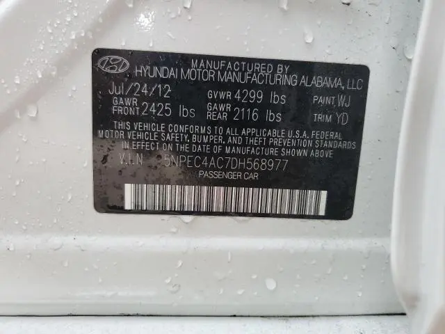 2013 HYUNDAI SONATA SE  