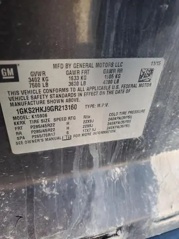 2016 GMC YUKON XL DENALI  