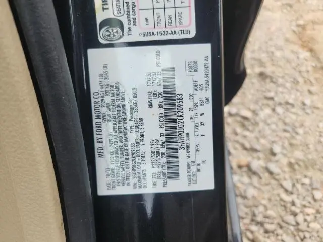 2012 FORD FUSION SEL  
